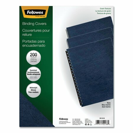 FELLOWES Binding System Cover, GrainTextures, PK200 52136